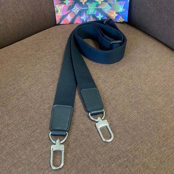 Louis Vuitton Logo Jacquard Shoulder Strap Only Sacs Silver Color Hardware Men - Picture 5 of 7